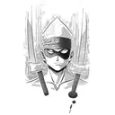 roronoa zoro character in a video game setting tattoo design idea