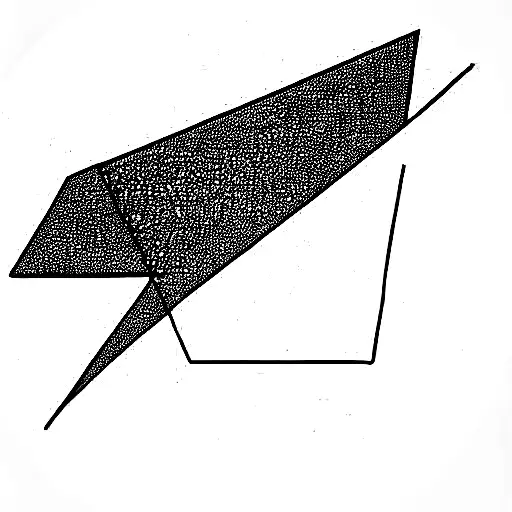 rays of energy in trapezoid shape tattoo design idea