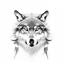 3 Wolves with Tigerlillies and Feathers tattoo design idea