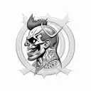 hells angels property patch tattoo design idea