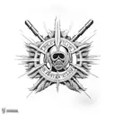 hells angels property patch tattoo design idea