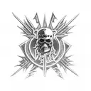 hells angels property patch tattoo design idea