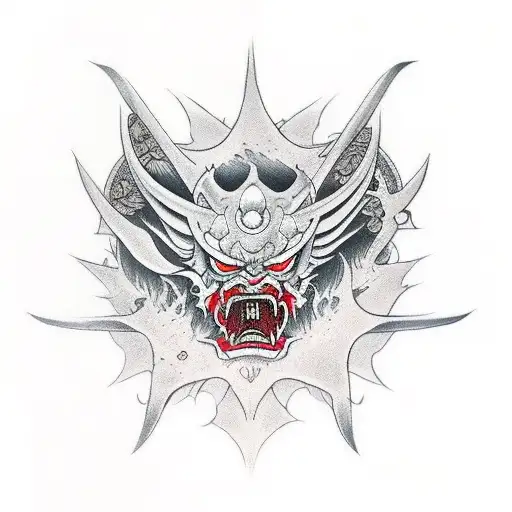 angels and demons fighting  tattoo design idea