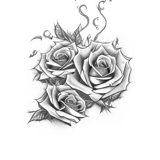 jack skellington purple roses purple flames tattoo design idea