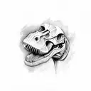 T-Rex skull  tattoo design idea