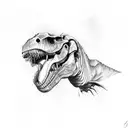 T-Rex skull  tattoo design idea