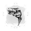 T-Rex skull  tattoo design idea