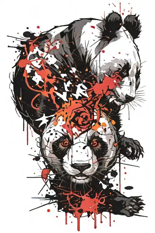 panda tattoo design idea