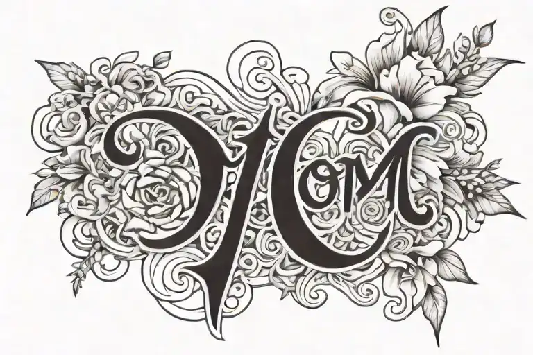 mom incorporated into faith, hope, love tattoo design tattoo design idea