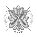 4 leaf clover draped in American flag  tattoo design idea