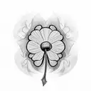 4 leaf clover draped in American flag  tattoo design idea