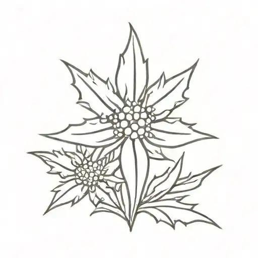 edelweiss ww2 symbolizing strength and pureness  tattoo design idea