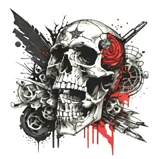 skull tattoo design idea