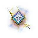 Kintsugi spear tattoo design idea