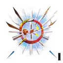 Kintsugi spear tattoo design idea