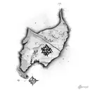 israel map tattoo design idea