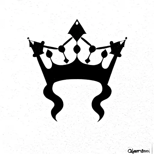 crown outline tattoo