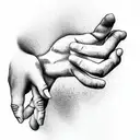 shadow of the world in gods palm tattoo design idea