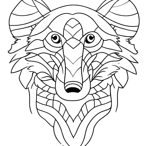 A graphic mongoose  tattoo design idea