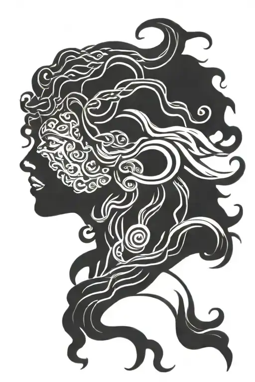 medusa head tattoo design idea
