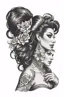Amy Winehouse sleeve   tattoo design idea