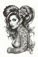Amy Winehouse sleeve   tattoo design idea