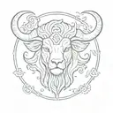 Leo Taurus stamp type tattoo like tattoo design idea