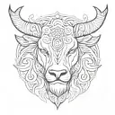 Leo Taurus stamp type tattoo like tattoo design idea