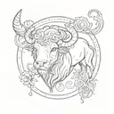 Leo Taurus stamp type tattoo like tattoo design idea