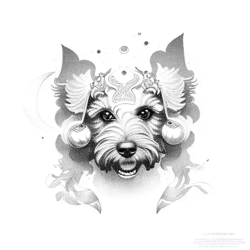 cockapoo tattoo design idea