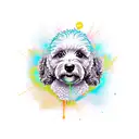 cockapoo tattoo design idea