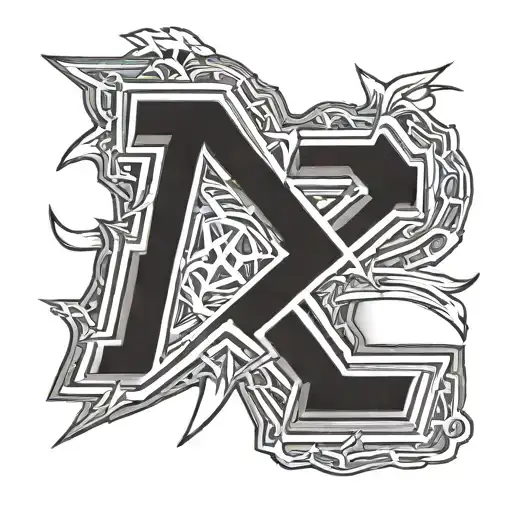 New York rangers logo blended tattoo design idea