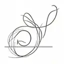 Initials TP and KP overlapping tattoo design idea