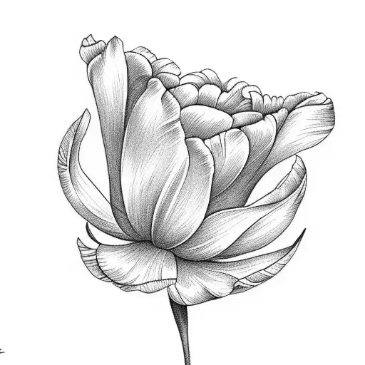 fleurs pissenlit et tulipe en longeur pour avant-bras tattoo design idea