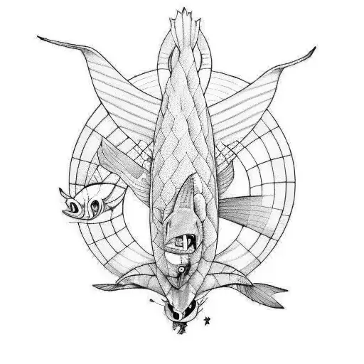 Gyarados y Magykarp tattoo design idea