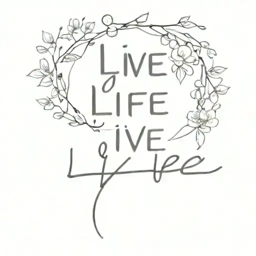 Live life tattoo design idea