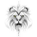 phoenix with lion tattoo design idea