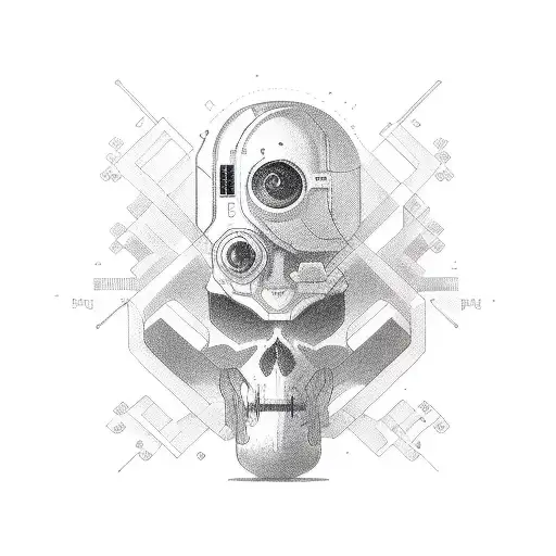 cyber sigilism tattoo small tattoo design idea
