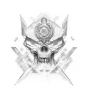 cyber sigilism tattoo small tattoo design idea