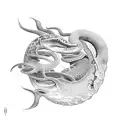 moray eel tattoo design idea