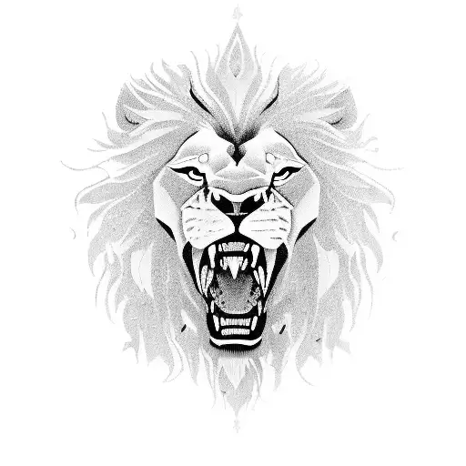 Lion good Lion Bad  tattoo design idea