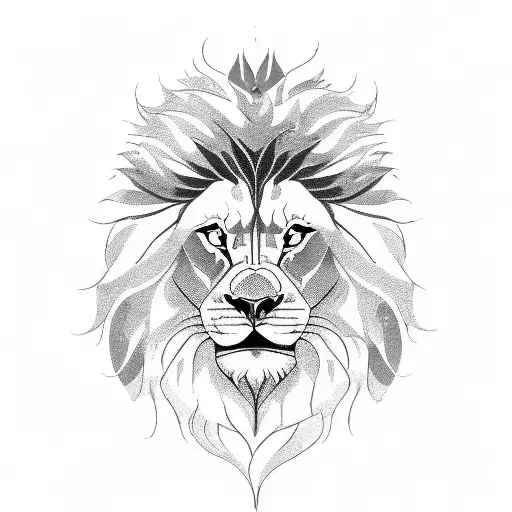 bad lion good lion  tattoo design idea