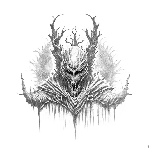 bloodborne monster tattoo design idea