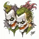 heath ledger joker lower leg. why so serious ha ha ha tattoo design idea