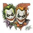 heath ledger joker lower leg. why so serious ha ha ha tattoo design idea