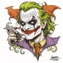 heath ledger joker lower leg. why so serious ha ha ha tattoo design idea