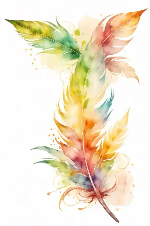feather  tattoo design idea