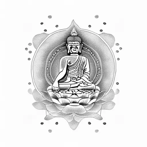 Sitting Buddha Lotus Vector & Photo (Free Trial) | Bigstock