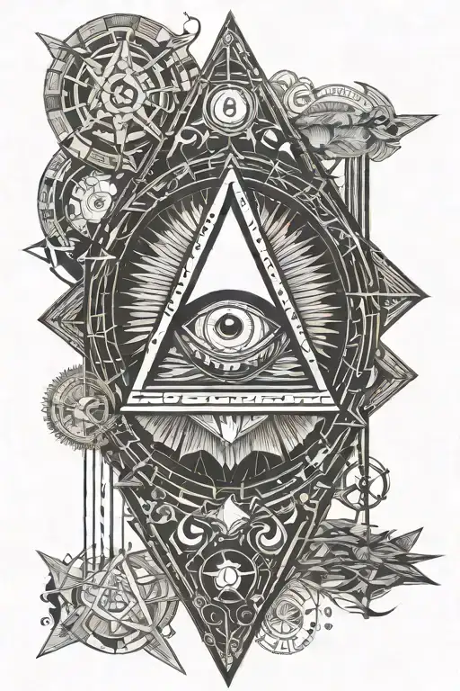 Bill Cypher cast rays tattoo design idea