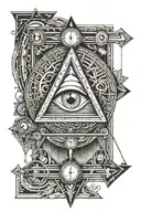 Bill Cypher cast rays tattoo design idea